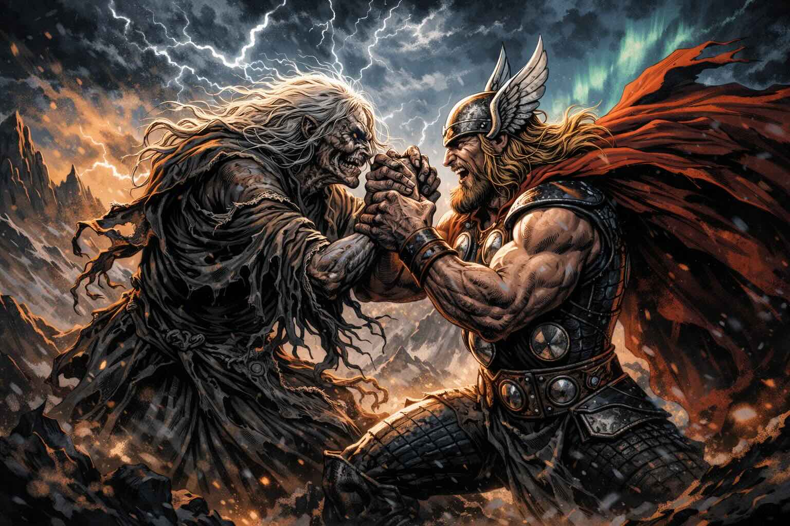 Mythscriber thor gegen elli das personifizierte alter